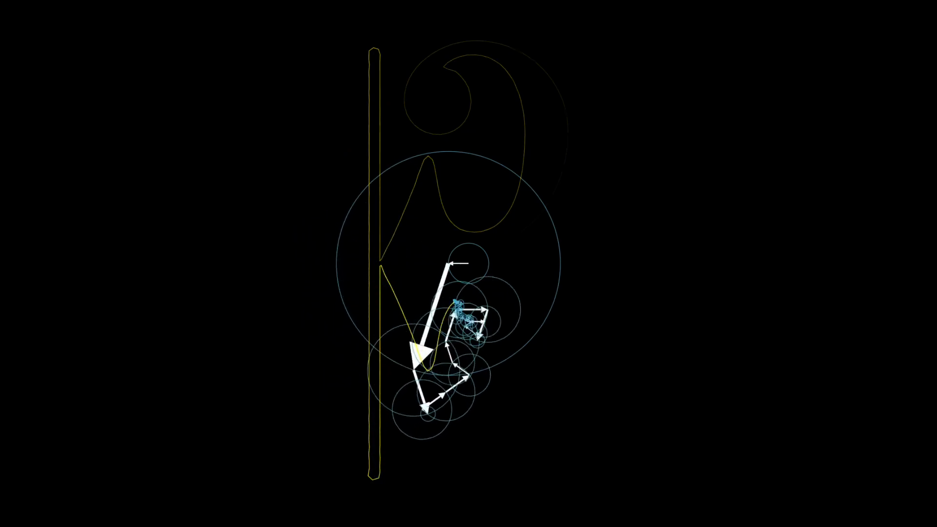 Single path Fourier drawing